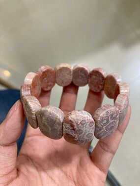 Pink Coral Stone Bracelet - Natural Stone Women’s Jewelry